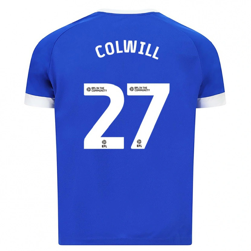 Danxen Bambino Maglia Joel Colwill #27 Blu Bianco Kit Gara Home 2025/26 Maglietta
