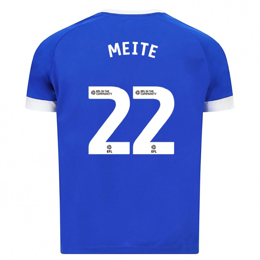 Danxen Bambino Maglia Yakou Méïté #22 Blu Bianco Kit Gara Home 2025/26 Maglietta