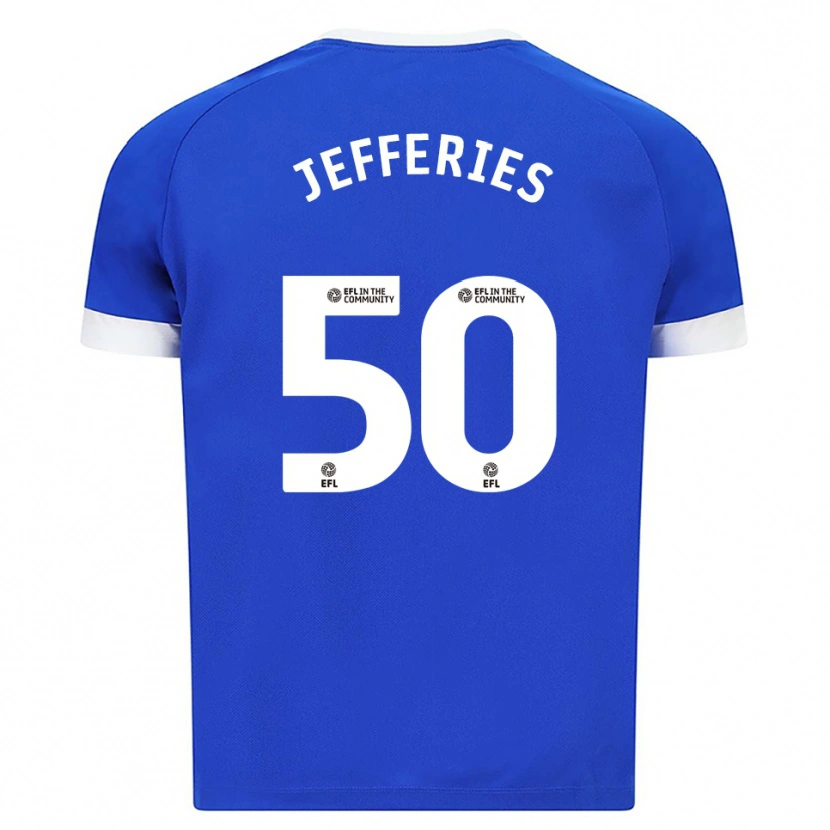 Danxen Bambino Maglia Isaac Jefferies #50 Blu Bianco Kit Gara Home 2025/26 Maglietta