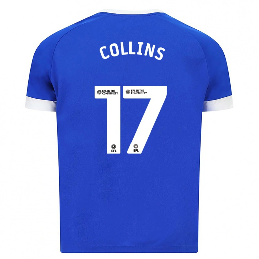 Danxen Bambino Maglia Jamilu Collins #17 Blu Bianco Kit Gara Home 2025/26 Maglietta