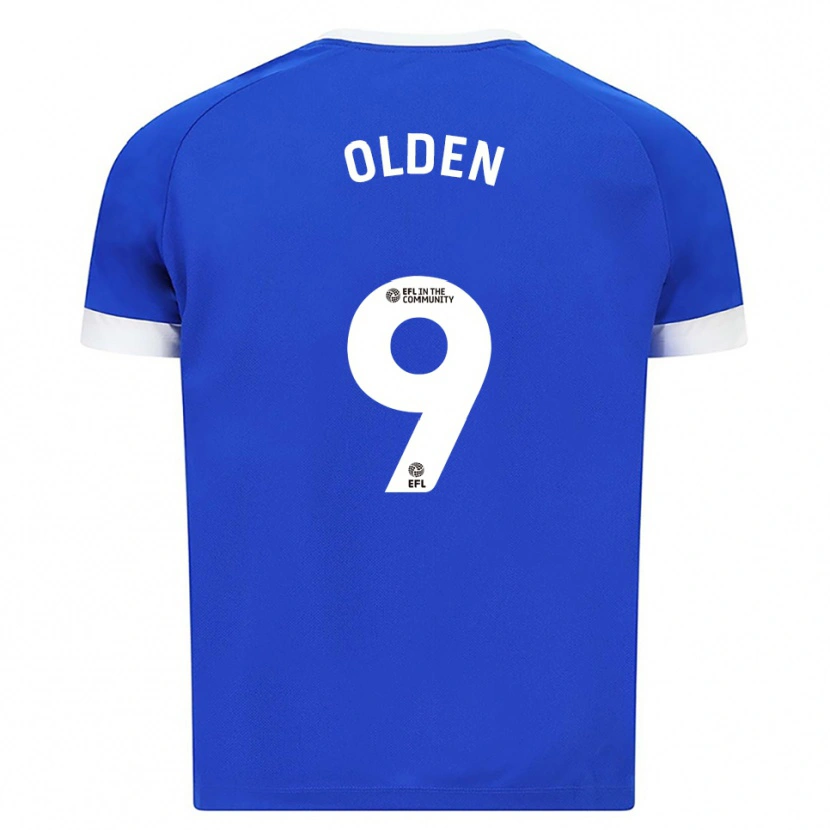 Danxen Bambino Maglia Mackenzie Olden #9 Blu Bianco Kit Gara Home 2025/26 Maglietta