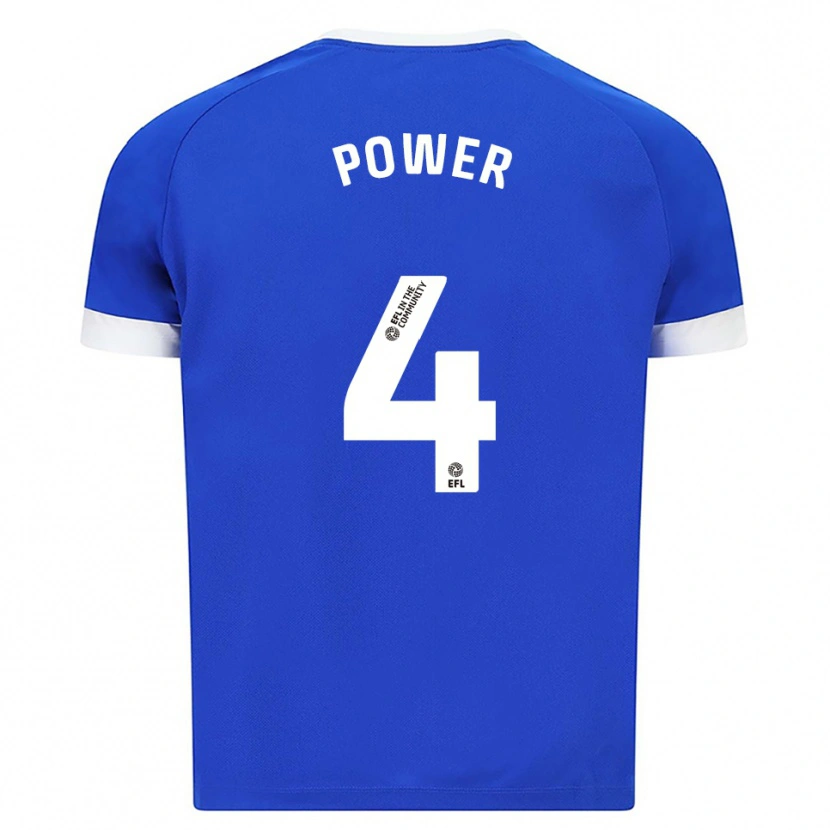 Danxen Bambino Maglia Hannah Power #4 Blu Bianco Kit Gara Home 2025/26 Maglietta