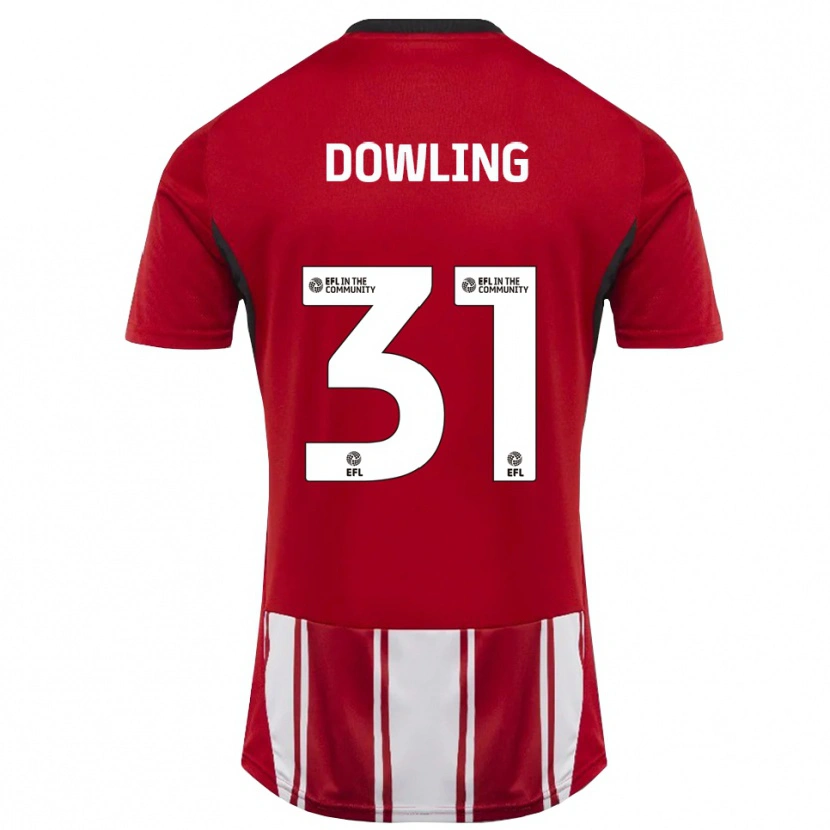 Danxen Bambino Maglia Lily Dowling #31 Rosso Bianco Nero Kit Gara Home 2025/26 Maglietta