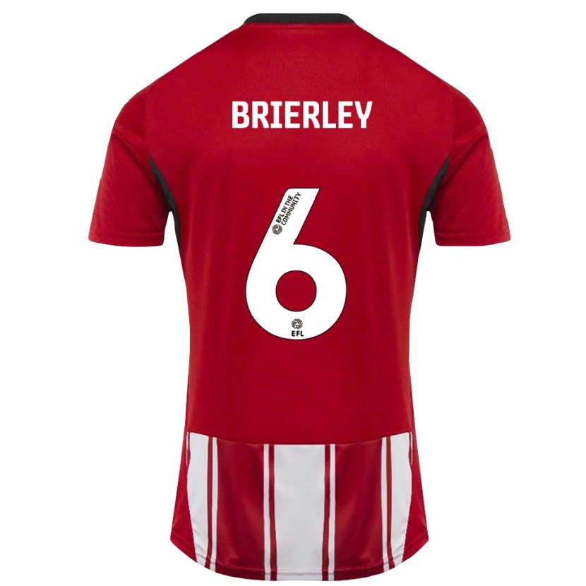 Danxen Bambino Maglia Ethan Brierley #6 Rosso Bianco Nero Kit Gara Home 2025/26 Maglietta
