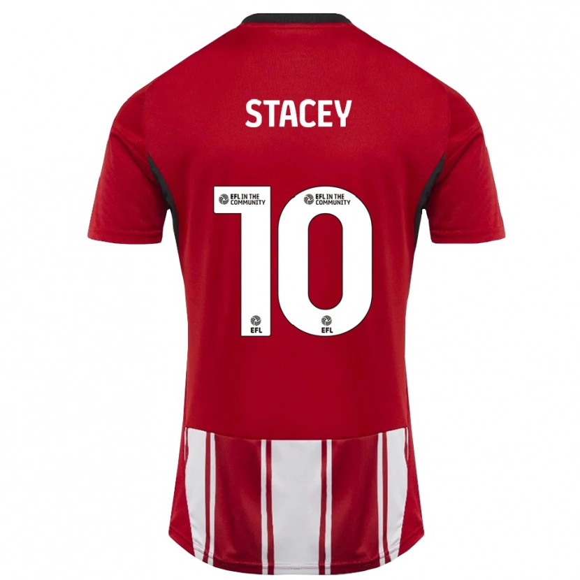 Danxen Bambino Maglia Sarah Stacey #10 Rosso Bianco Nero Kit Gara Home 2025/26 Maglietta