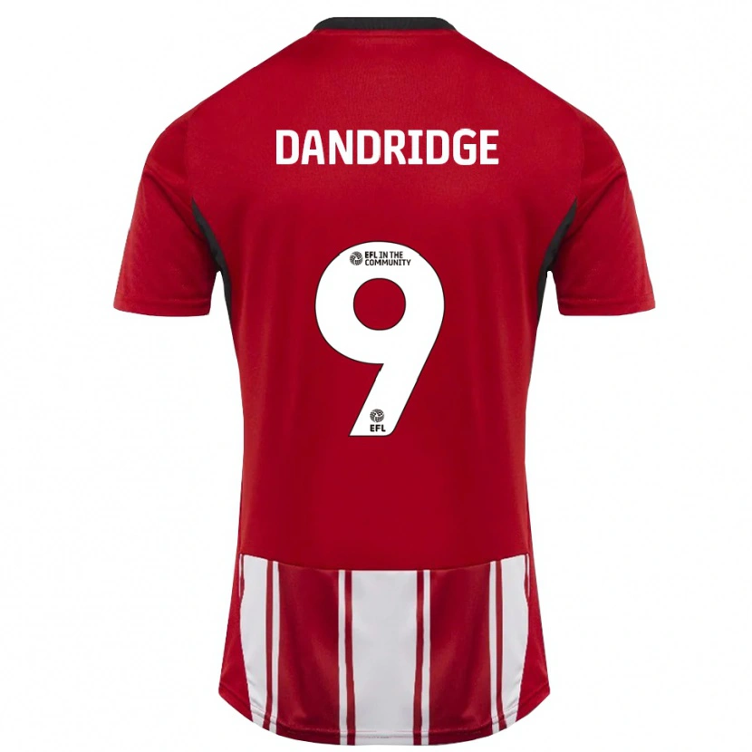 Danxen Bambino Maglia Rebecca Dandridge #9 Rosso Bianco Nero Kit Gara Home 2025/26 Maglietta