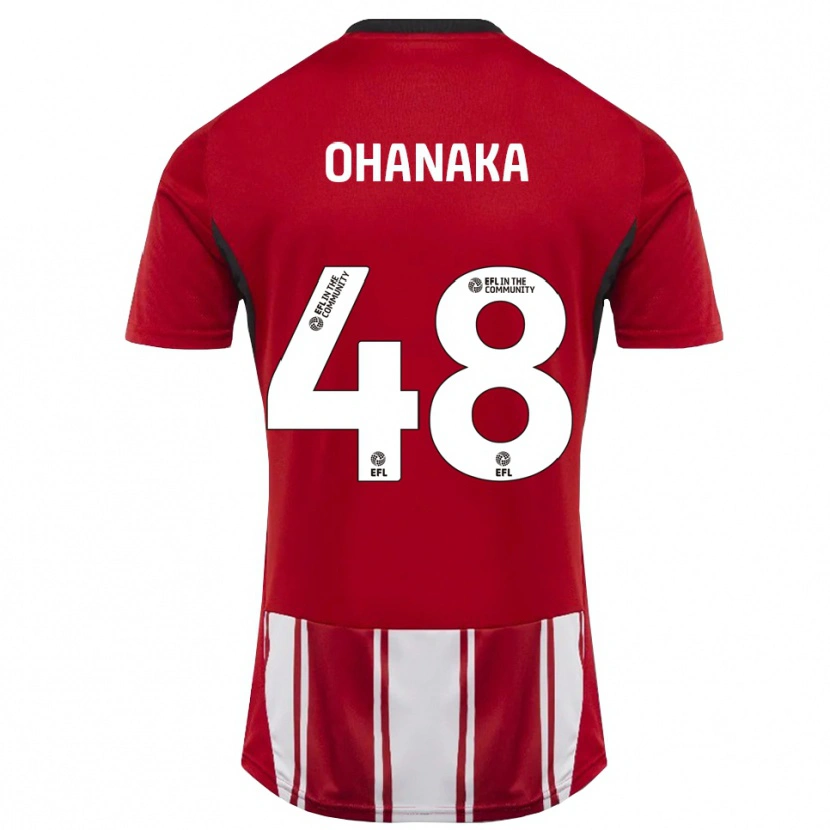 Danxen Bambino Maglia Santino Ohanaka #48 Rosso Bianco Nero Kit Gara Home 2025/26 Maglietta