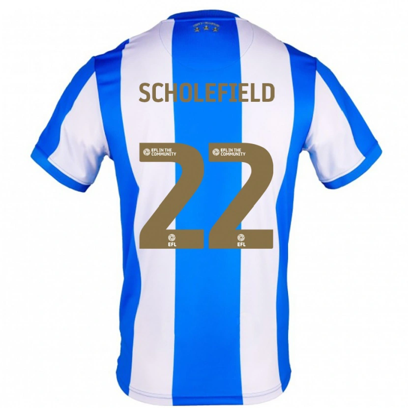 Danxen Bambino Maglia Lois Scholefield #22 Blu Bianco Kit Gara Home 2025/26 Maglietta