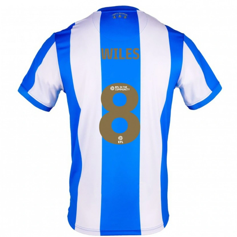 Danxen Bambino Maglia Ben Wiles #8 Blu Bianco Kit Gara Home 2025/26 Maglietta