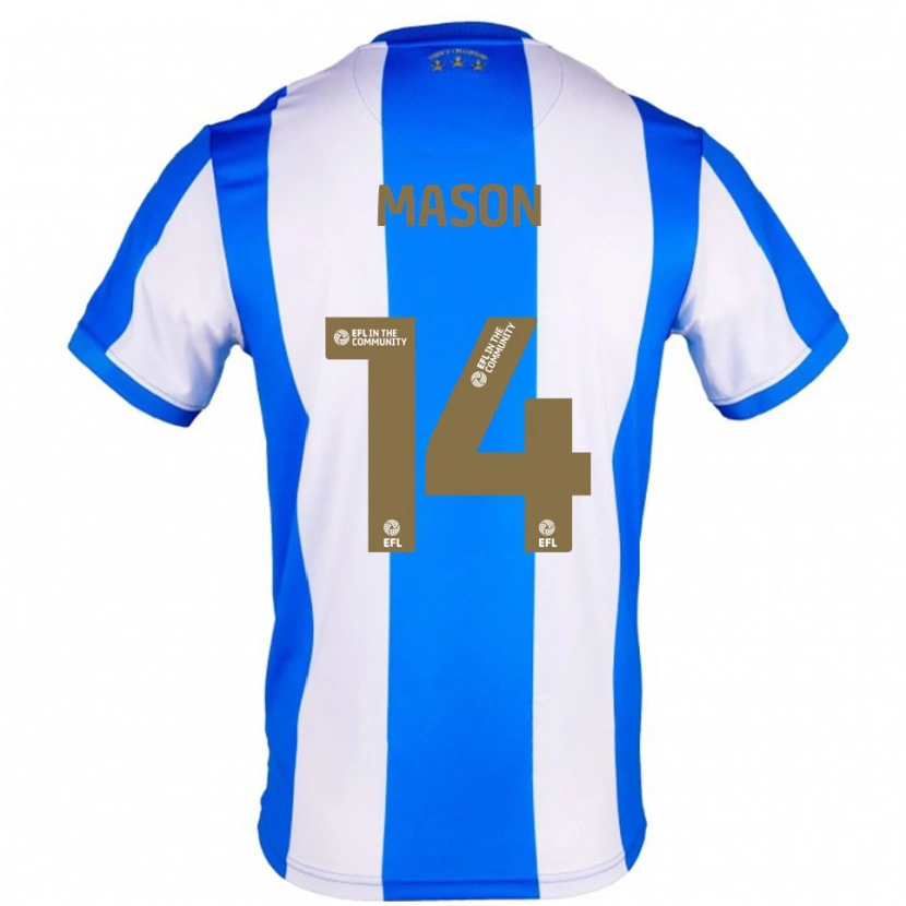 Danxen Bambino Maglia Yasmin Mason #14 Blu Bianco Kit Gara Home 2025/26 Maglietta