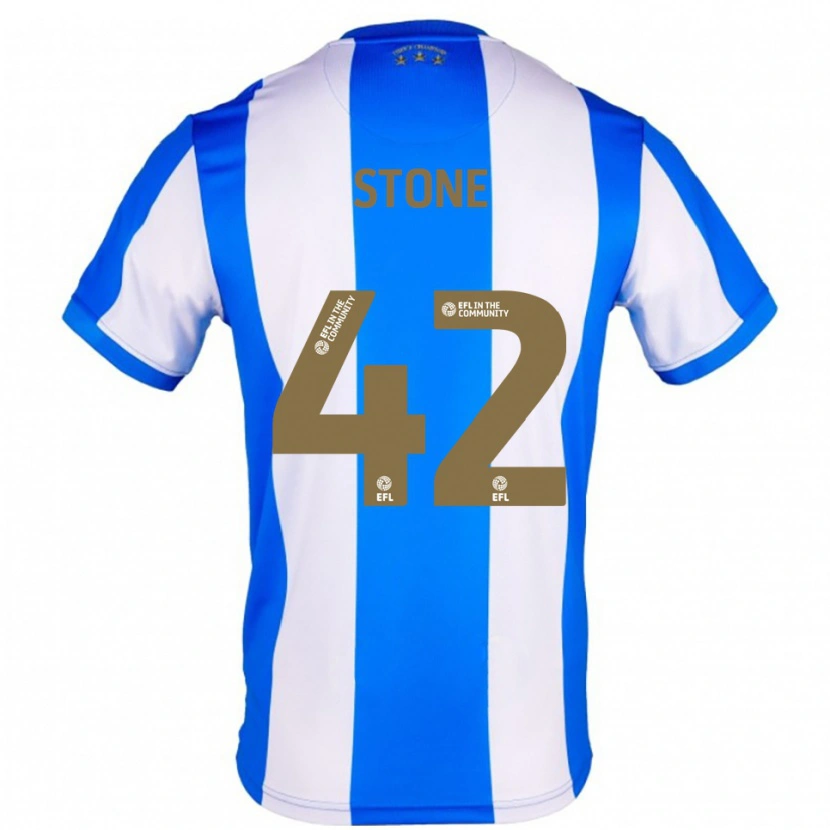 Danxen Bambino Maglia Michael Stone #42 Blu Bianco Kit Gara Home 2025/26 Maglietta
