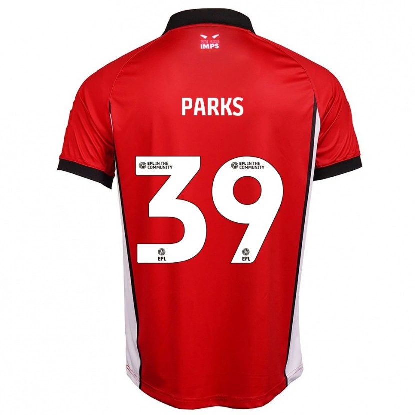 Danxen Bambino Maglia Charlie Parks #39 Rosso Bianco Kit Gara Home 2025/26 Maglietta