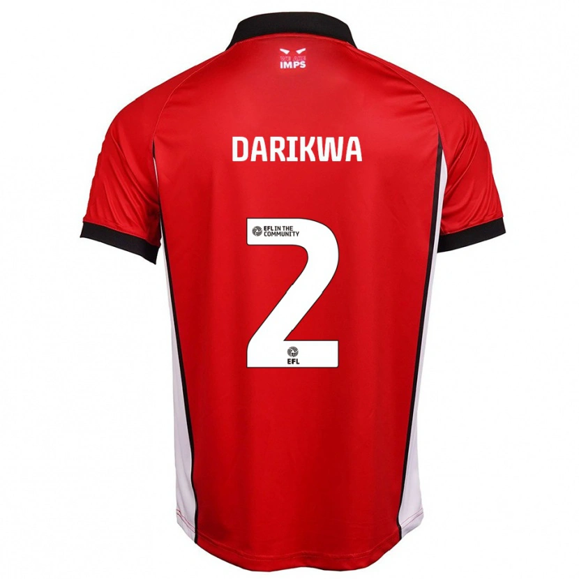 Danxen Bambino Maglia Tendayi Darikwa #2 Rosso Bianco Kit Gara Home 2025/26 Maglietta