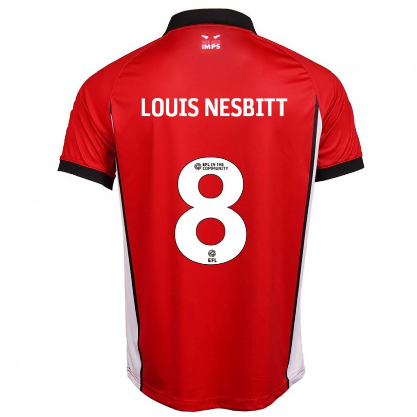 Danxen Bambino Maglia Louis Nesbitt #8 Rosso Bianco Kit Gara Home 2025/26 Maglietta