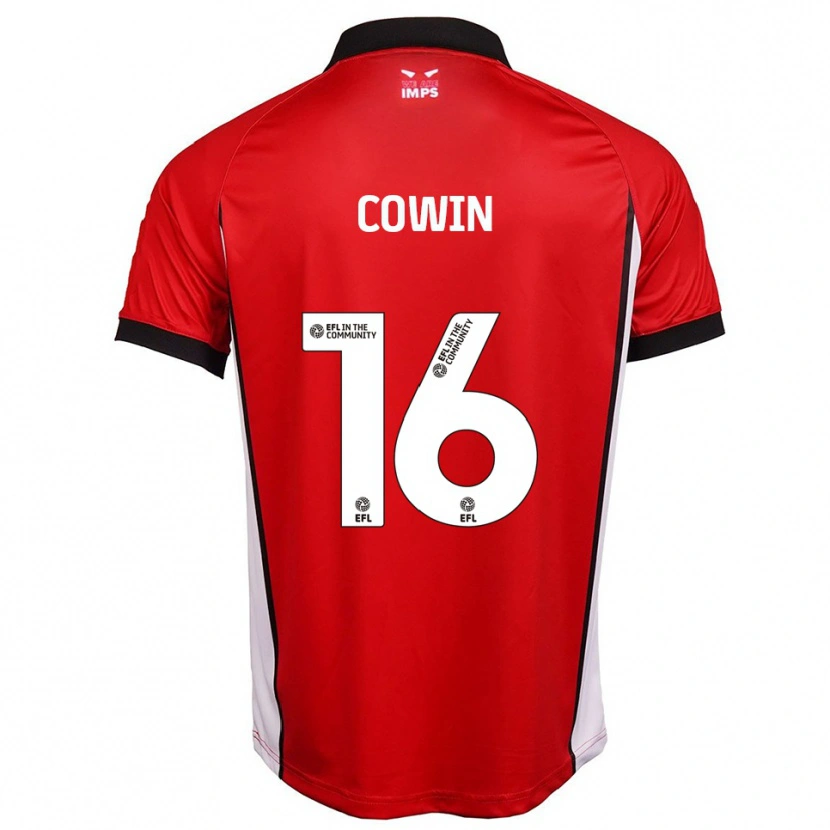 Danxen Bambino Maglia William Cowin #16 Rosso Bianco Kit Gara Home 2025/26 Maglietta