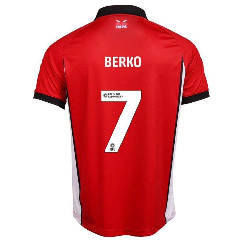 Danxen Bambino Maglia Russell Berko #7 Rosso Bianco Kit Gara Home 2025/26 Maglietta