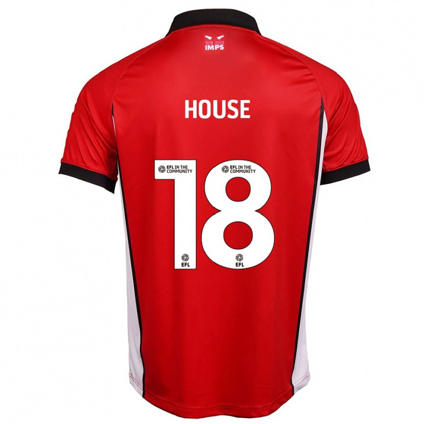 Danxen Bambino Maglia Ben House #18 Rosso Bianco Kit Gara Home 2025/26 Maglietta