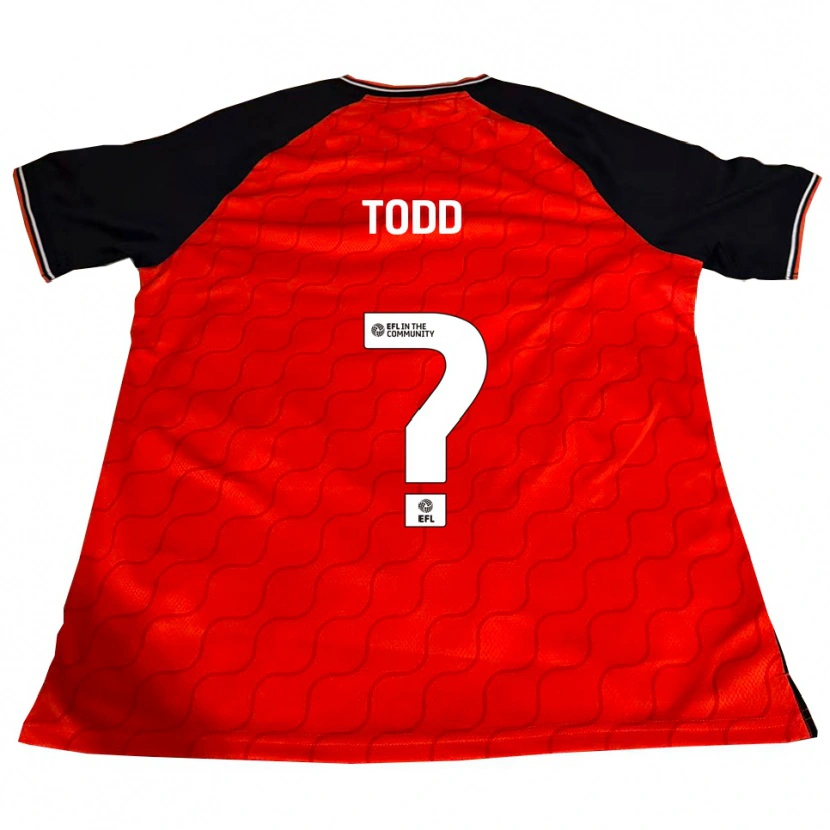 Danxen Bambino Maglia Carla Todd #0 Arancione Nero Bianco Kit Gara Home 2025/26 Maglietta