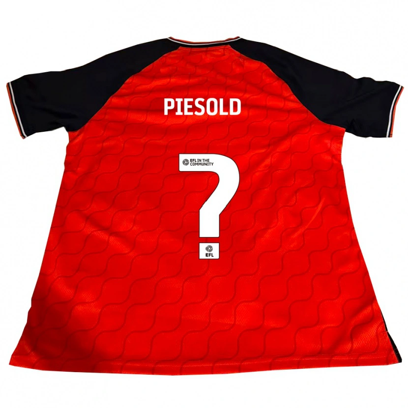 Danxen Bambino Maglia Axel Piesold #0 Arancione Nero Bianco Kit Gara Home 2025/26 Maglietta