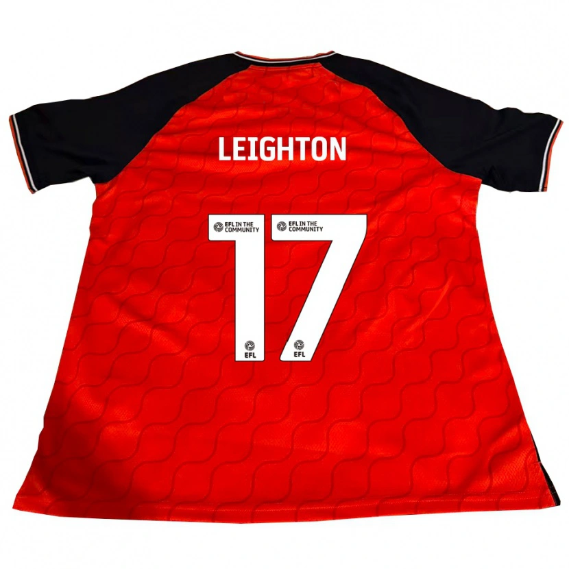 Danxen Bambino Maglia Amber Leighton #17 Arancione Nero Bianco Kit Gara Home 2025/26 Maglietta