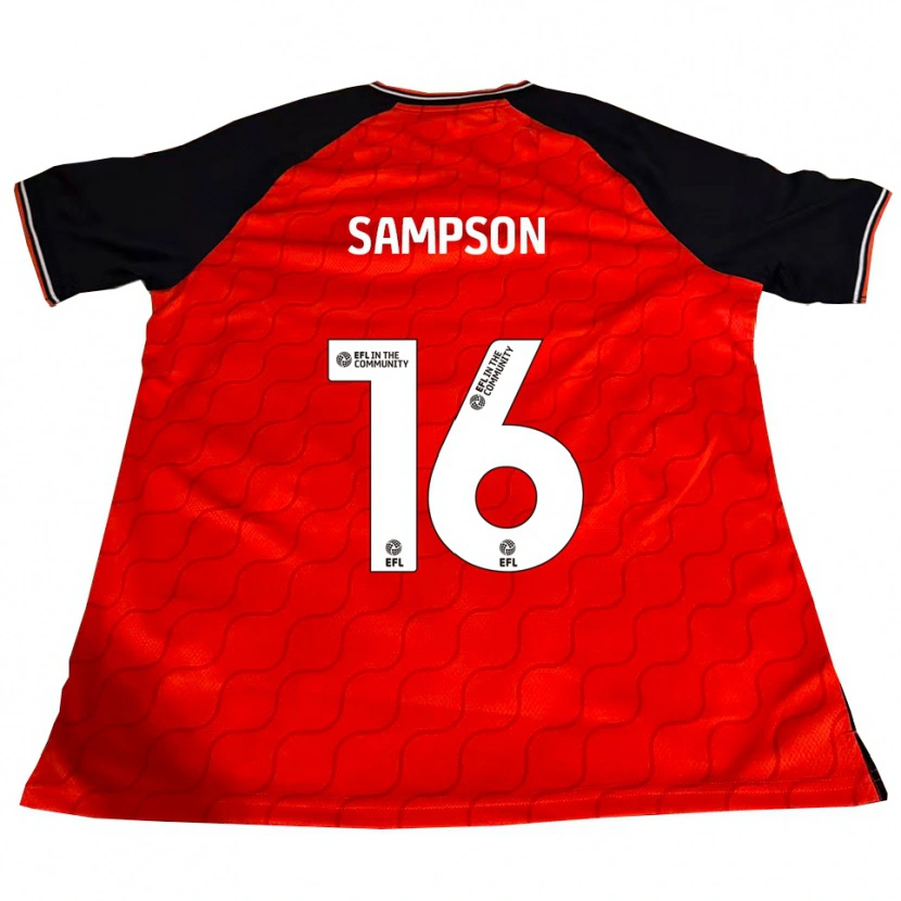 Danxen Bambino Maglia Enoch Sampson #16 Arancione Nero Bianco Kit Gara Home 2025/26 Maglietta