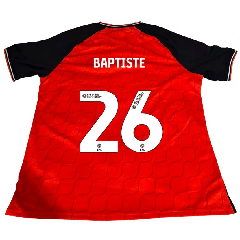 Danxen Bambino Maglia Shandon Baptiste #26 Arancione Nero Bianco Kit Gara Home 2025/26 Maglietta