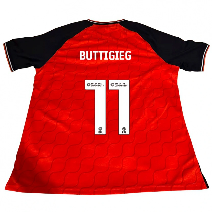 Danxen Bambino Maglia Fiona Buttigieg #11 Arancione Nero Bianco Kit Gara Home 2025/26 Maglietta