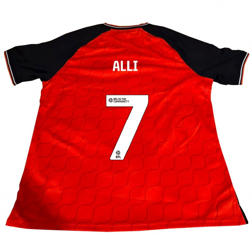 Danxen Bambino Maglia Millenic Alli #7 Arancione Nero Bianco Kit Gara Home 2025/26 Maglietta