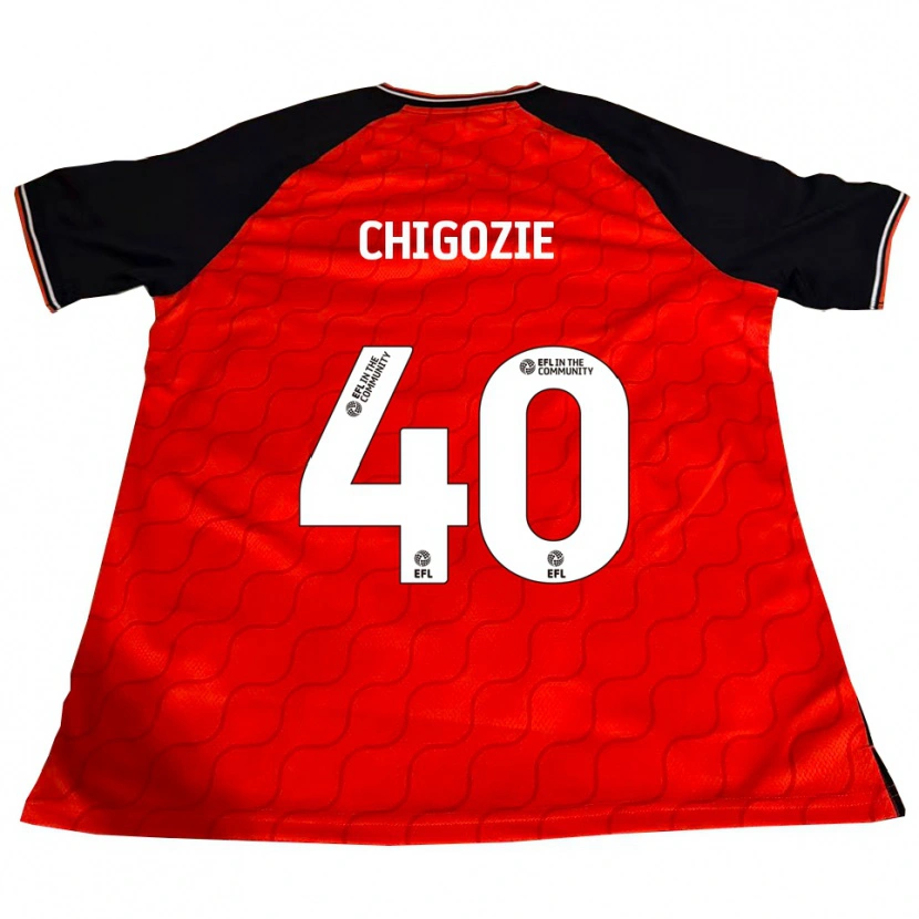 Danxen Bambino Maglia Christian Chigozie #40 Arancione Nero Bianco Kit Gara Home 2025/26 Maglietta