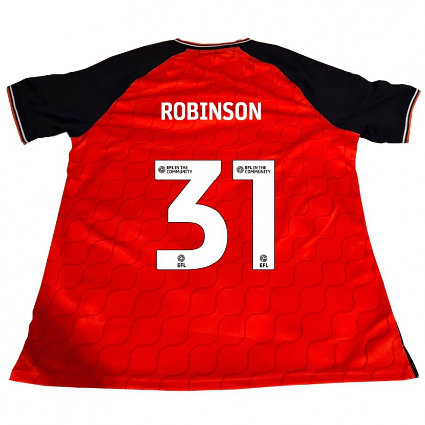 Danxen Bambino Maglia Leah Robinson #31 Arancione Nero Bianco Kit Gara Home 2025/26 Maglietta