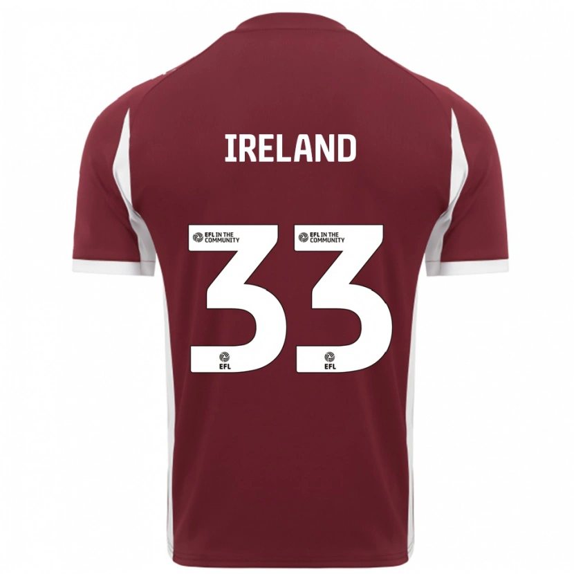 Danxen Bambino Maglia Matthew Ireland #33 Bordeaux Bianco Kit Gara Home 2025/26 Maglietta