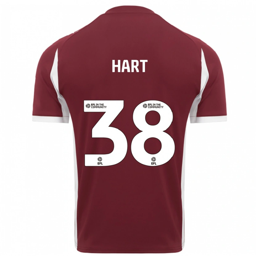 Danxen Bambino Maglia Jamari Hart #38 Bordeaux Bianco Kit Gara Home 2025/26 Maglietta
