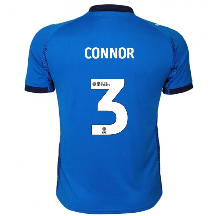 Danxen Bambino Maglia Niamh Connor #3 Blu Bianco Kit Gara Home 2025/26 Maglietta