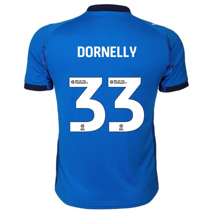 Danxen Bambino Maglia James Dornelly #33 Blu Bianco Kit Gara Home 2025/26 Maglietta