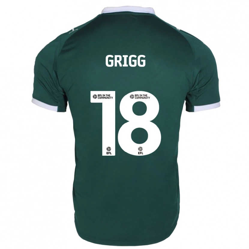 Danxen Bambino Maglia Katie Grigg #18 Verde Bianco Kit Gara Home 2025/26 Maglietta