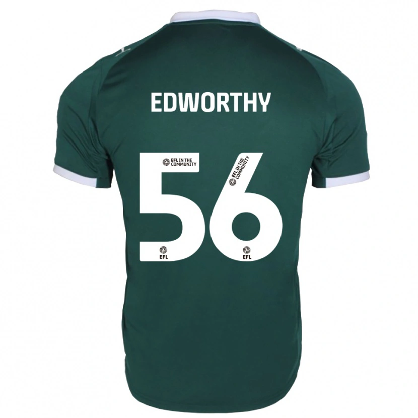 Danxen Bambino Maglia Kieran Edworthy #56 Verde Bianco Kit Gara Home 2025/26 Maglietta