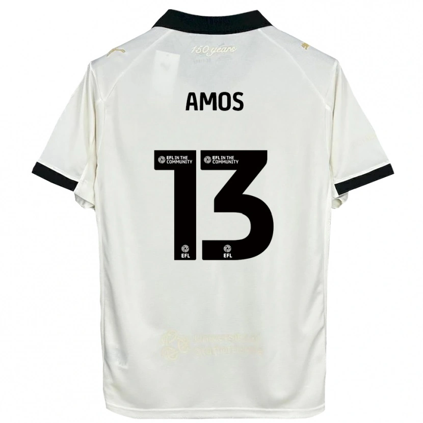 Danxen Bambino Maglia Ben Amos #13 Bianco Sporco Nero Kit Gara Home 2025/26 Maglietta
