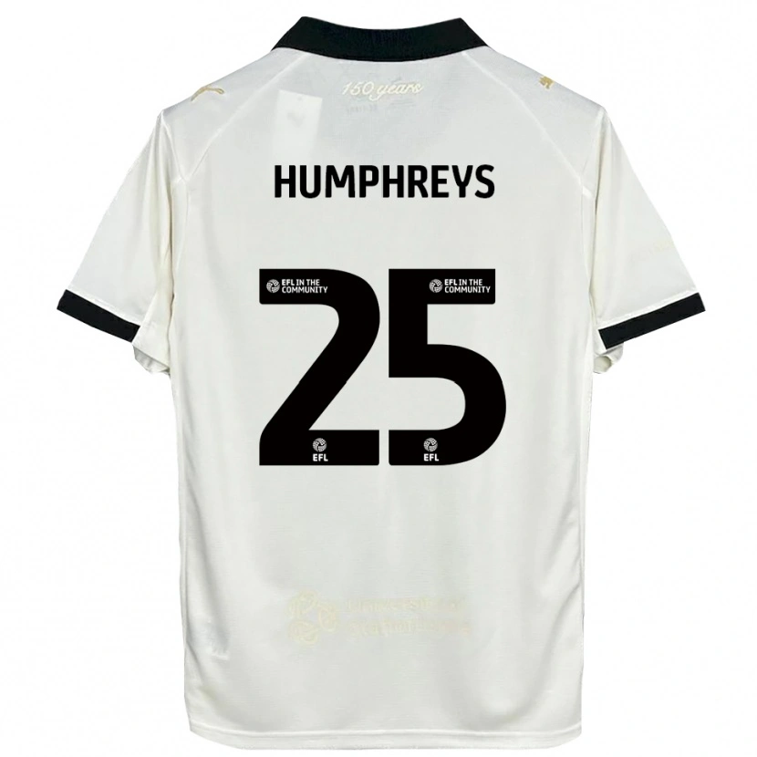 Danxen Bambino Maglia Cameron Humphreys #25 Bianco Sporco Nero Kit Gara Home 2025/26 Maglietta