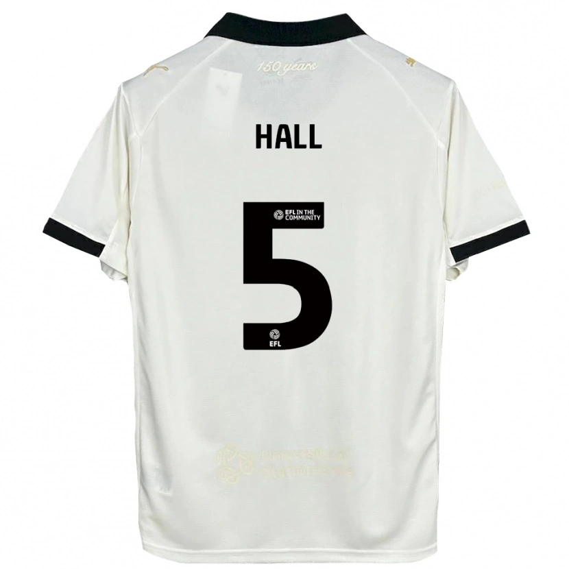 Danxen Bambino Maglia Connor Hall #5 Bianco Sporco Nero Kit Gara Home 2025/26 Maglietta