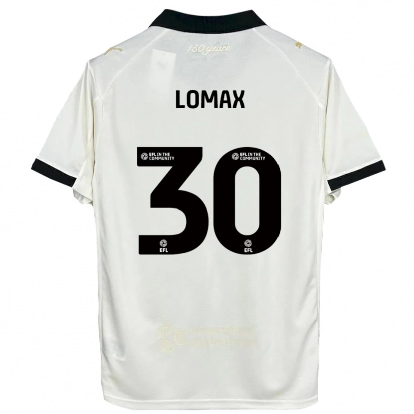 Danxen Bambino Maglia Ben Lomax #30 Bianco Sporco Nero Kit Gara Home 2025/26 Maglietta
