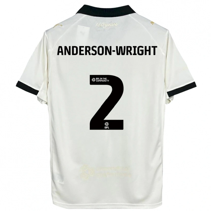 Danxen Bambino Maglia Daisy Anderson-Wright #2 Bianco Sporco Nero Kit Gara Home 2025/26 Maglietta