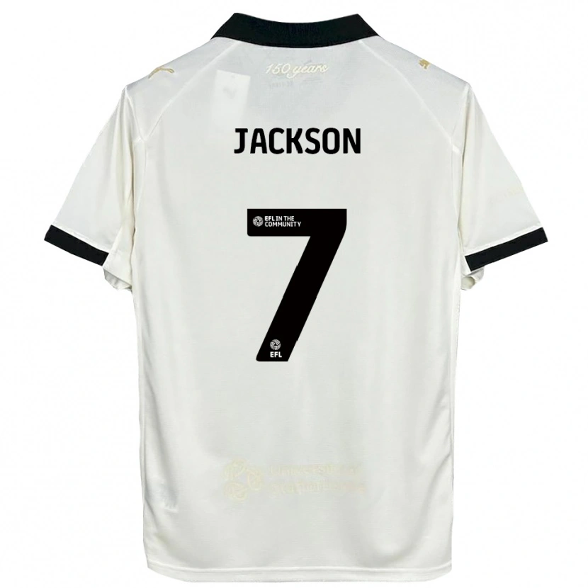 Danxen Bambino Maglia Lily Jackson #7 Bianco Sporco Nero Kit Gara Home 2025/26 Maglietta