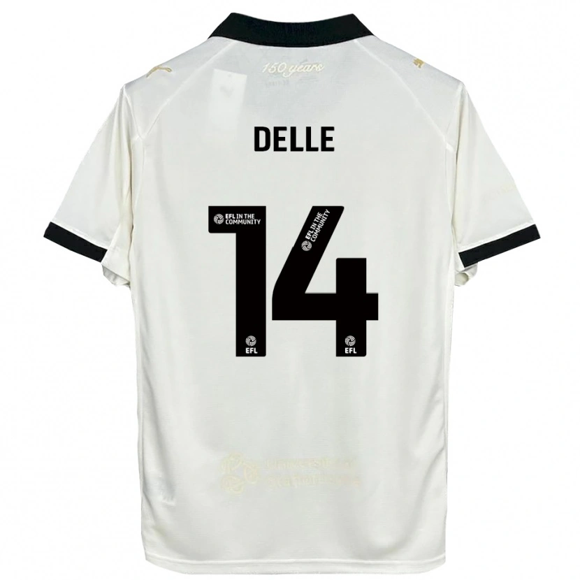 Danxen Bambino Maglia Mani Delle #14 Bianco Sporco Nero Kit Gara Home 2025/26 Maglietta