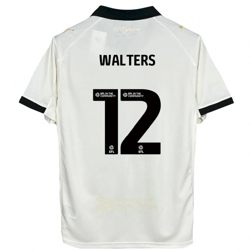 Danxen Bambino Maglia Rhys Walters #12 Bianco Sporco Nero Kit Gara Home 2025/26 Maglietta