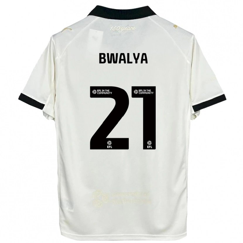 Danxen Bambino Maglia Sophie Bwalya #21 Bianco Sporco Nero Kit Gara Home 2025/26 Maglietta