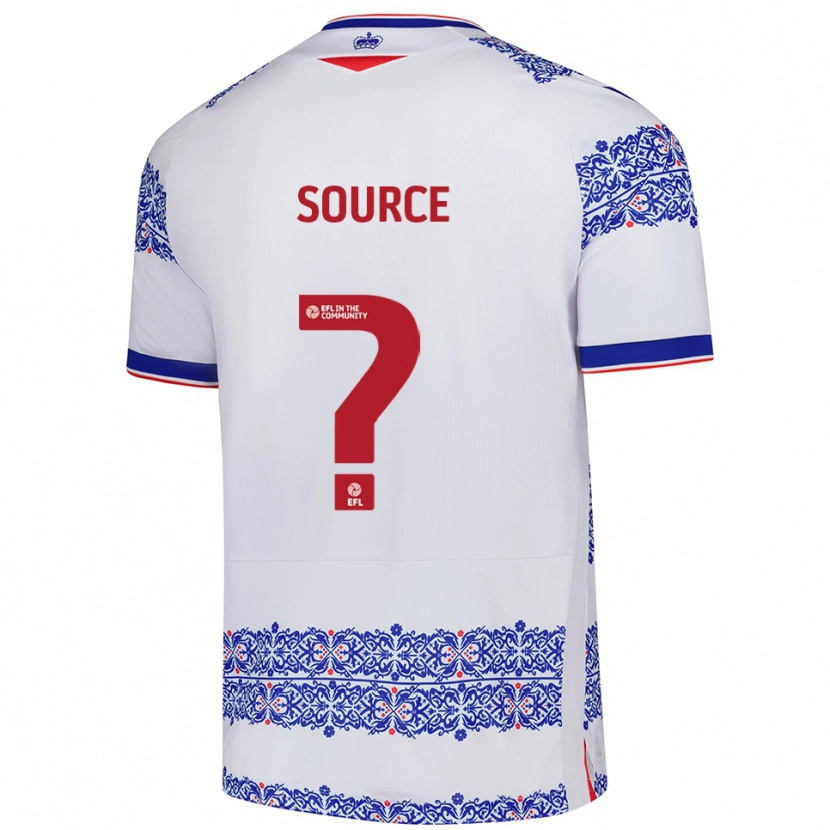 Danxen Bambino Maglia Kai Source #0 Bianco Blu Kit Gara Home 2025/26 Maglietta