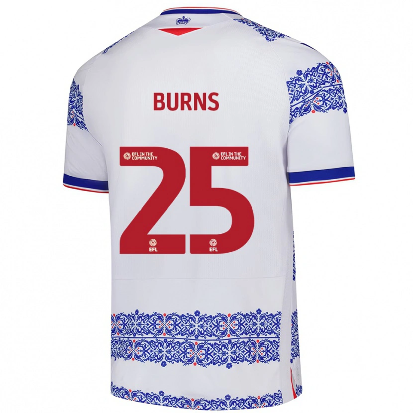 Danxen Bambino Maglia Jacqueline Burns #25 Bianco Blu Kit Gara Home 2025/26 Maglietta