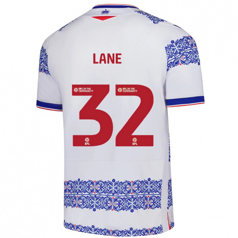 Danxen Bambino Maglia Paddy Lane #32 Bianco Blu Kit Gara Home 2025/26 Maglietta