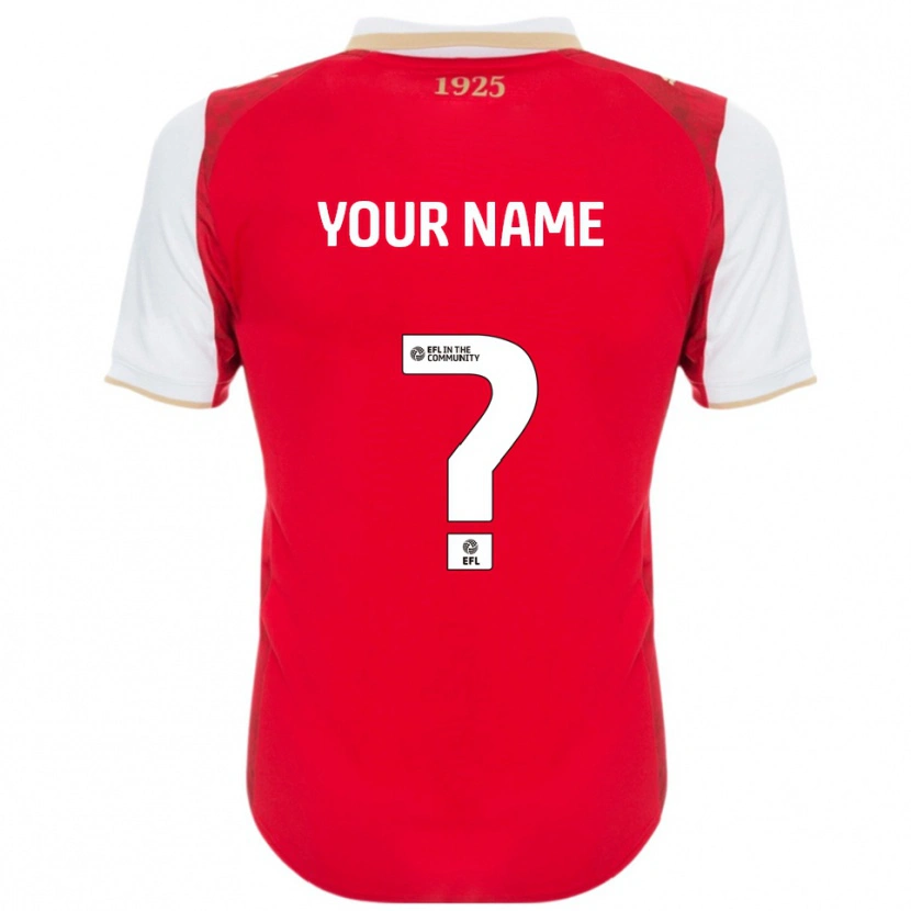 Danxen Bambino Maglia Il Tuo Nome #0 Rosso Bianco Kit Gara Home 2025/26 Maglietta