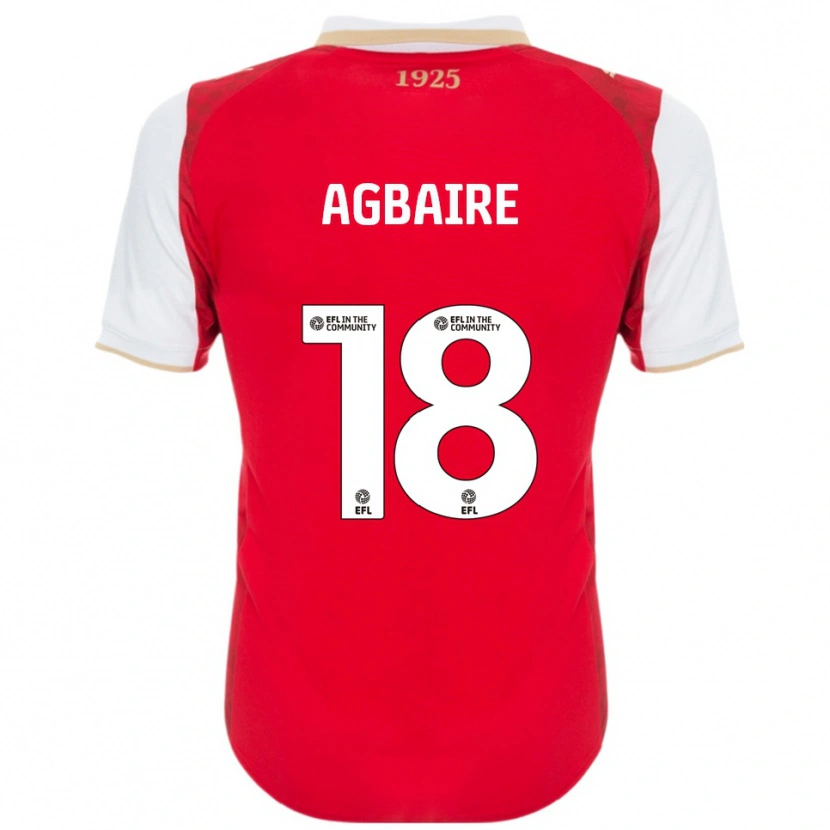 Danxen Bambino Maglia Lenny Agbaire #18 Rosso Bianco Kit Gara Home 2025/26 Maglietta